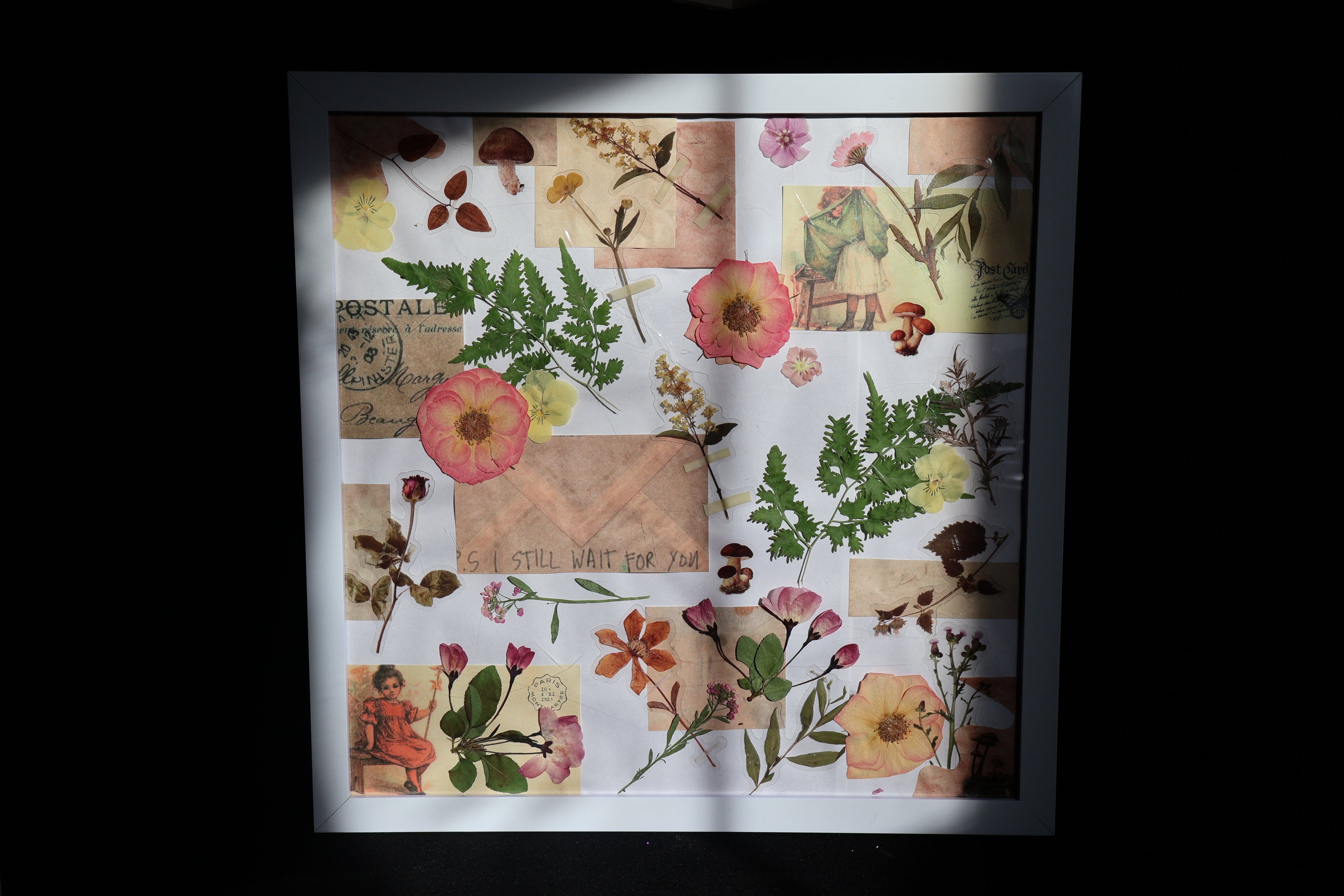 Floral Portrait — Mixed Media Art Piece