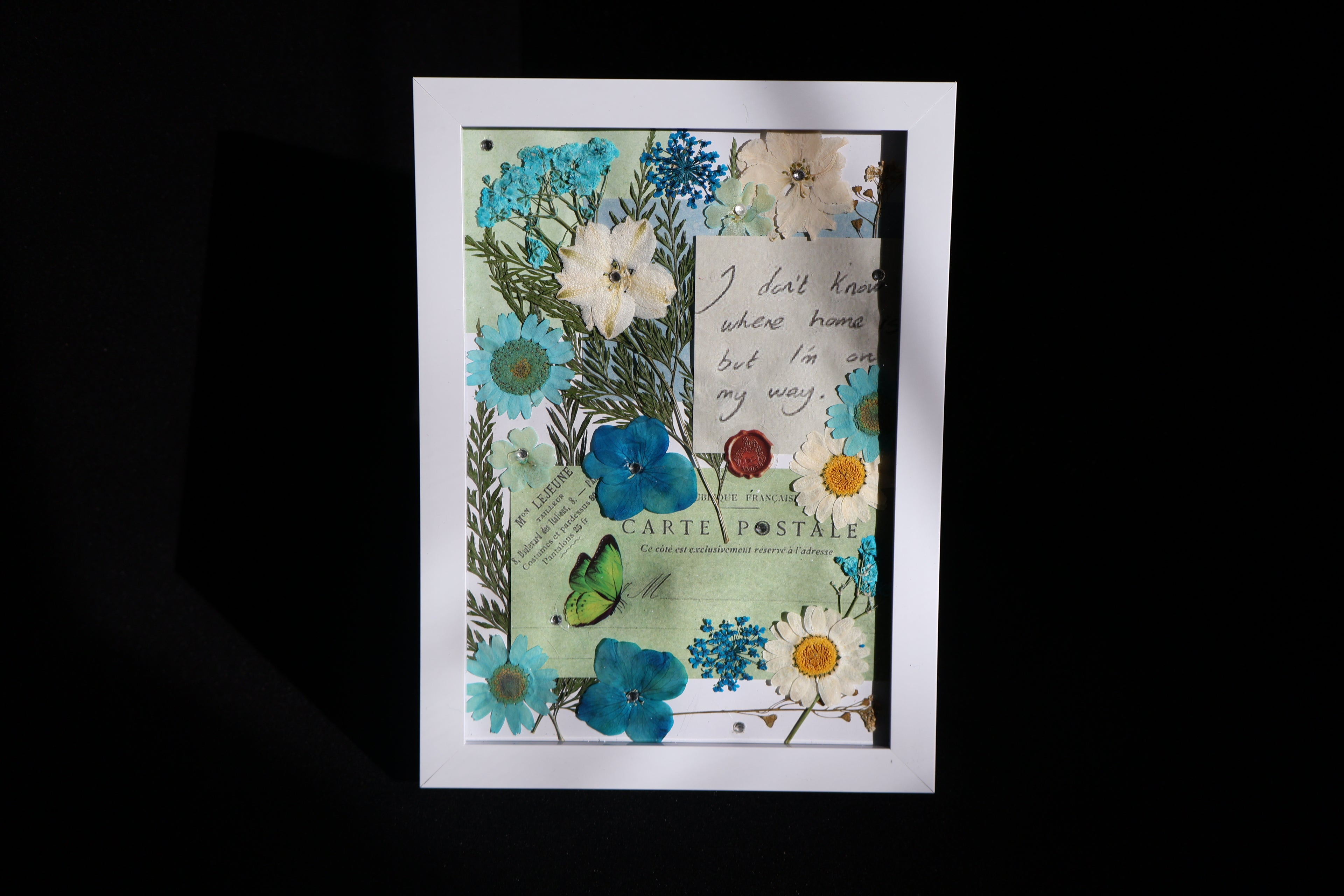 Floral Portrait — Mixed Media Art Piece